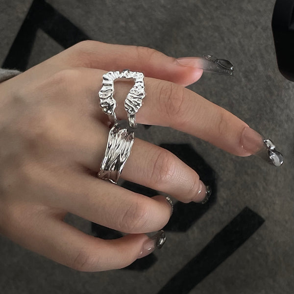 Buy 1 Get 2! Ins-inspired style minimalist silver rings set