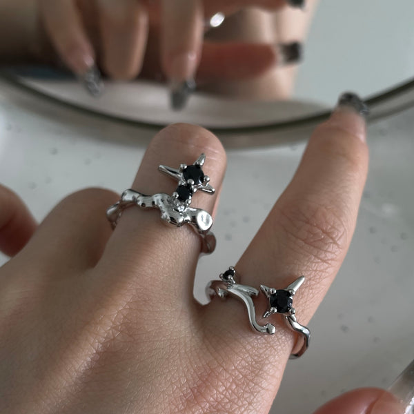 Buy 1 Get 2! Gothic style irregularly-shaped ring set